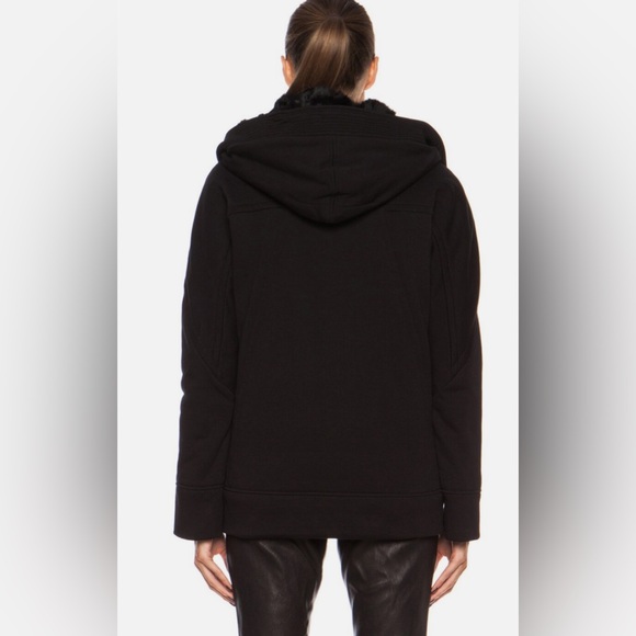 NEW Helmut Lang w real rabbit fur Black winter  Jacket retail over $1100 - Picture 4 of 15